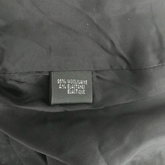 Lafayette 148 New York Pleated Black A-Line Wool Skirt 2 EUC - Picture 6 of 8